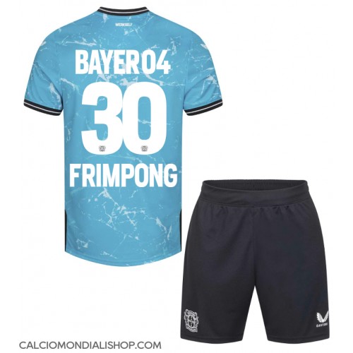 Maglie da calcio Bayer Leverkusen Jeremie Frimpong #30 Terza Maglia Bambino 2023-24 Manica Corta (+ Pantaloni corti)